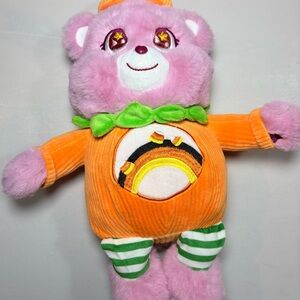 2025 Care Bears Halloween Plush - Best Friend Bear Pumpkin Candy Corn - Dan Dee